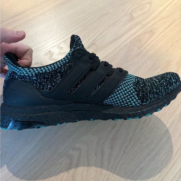 Adidas UltraBoost Men’s 11.5 Black Teal Running Shoes - Picture 5 of 13